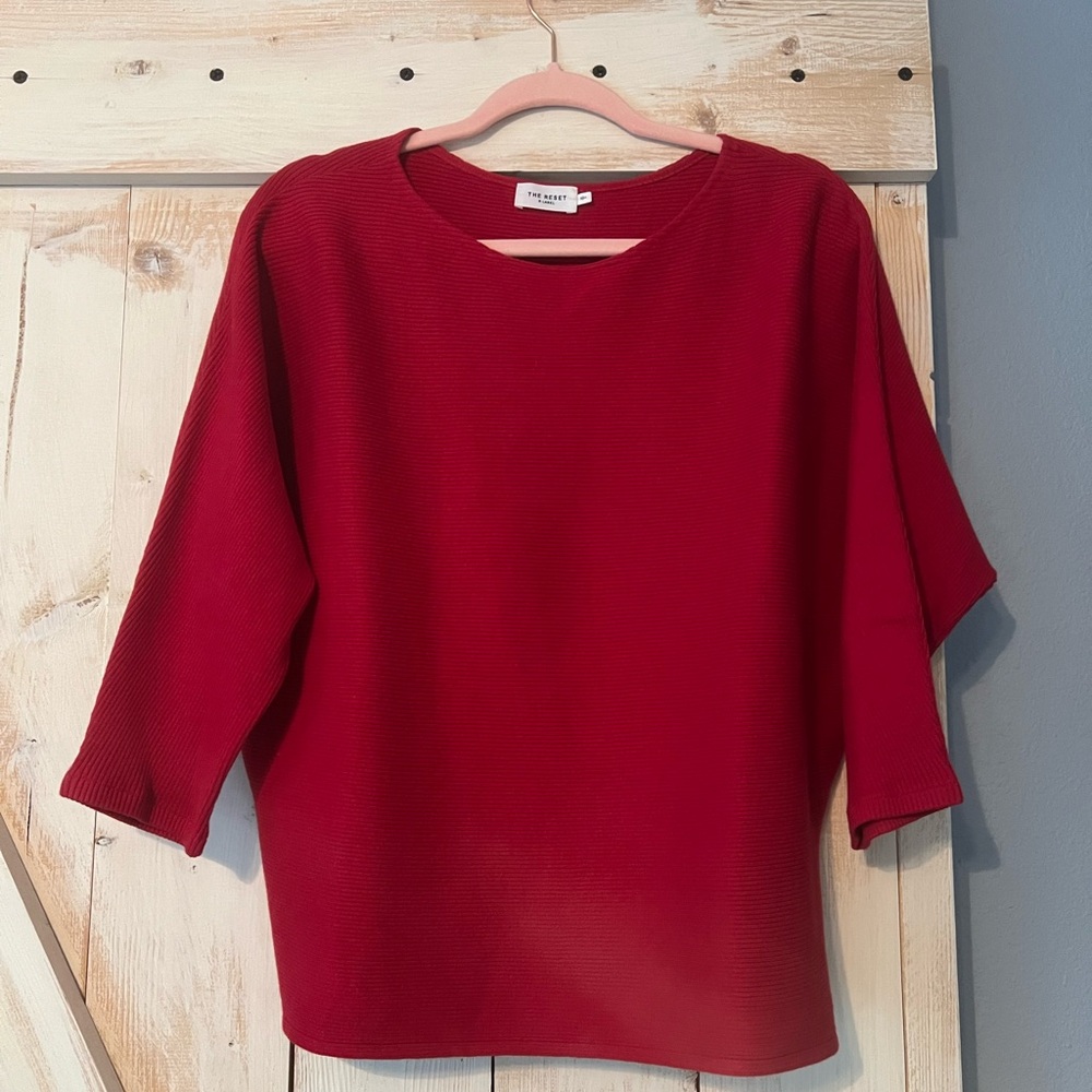 Red R Label Essential Pullover. The Reset